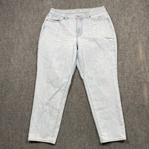 Old Navy Curvy High Rise Straight Leg Jeans Light Wash Women's Size 14